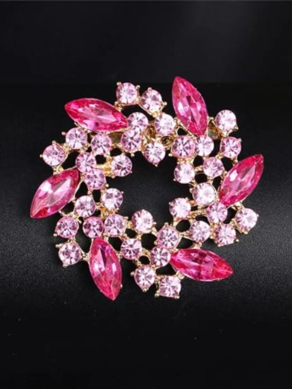 New - Colorful Rhinestone Crystal Sunflower Brooch Pin for Women Dress Hat